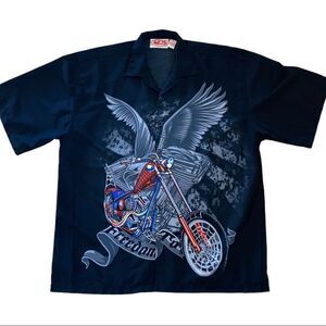 Vintage Malibu Dreams Biker Button Up Shirt